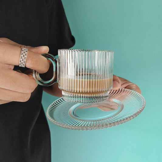 طقم فنجان مضلع